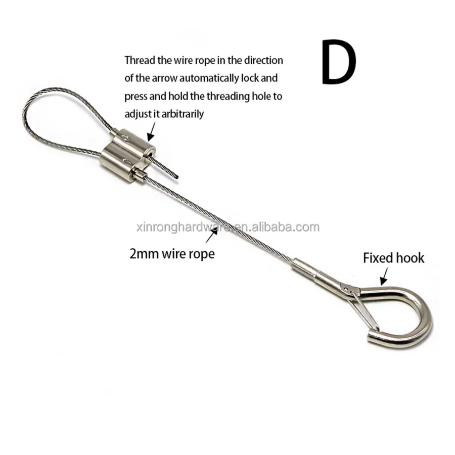 Best price OEM/ODM ceiling hanging kit cable Steel Wire Cycle lock Cable Gripper and looping Gripper cable