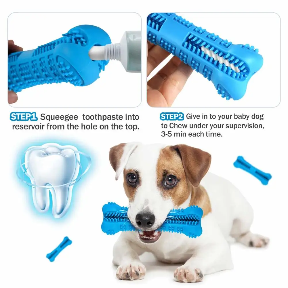 Dog Chew Toy Toothbrush Rubber Puppy Molar Tooth Stick Pet Toys Teeth Cleaning Dog Training Toys for Small Medium Dogs