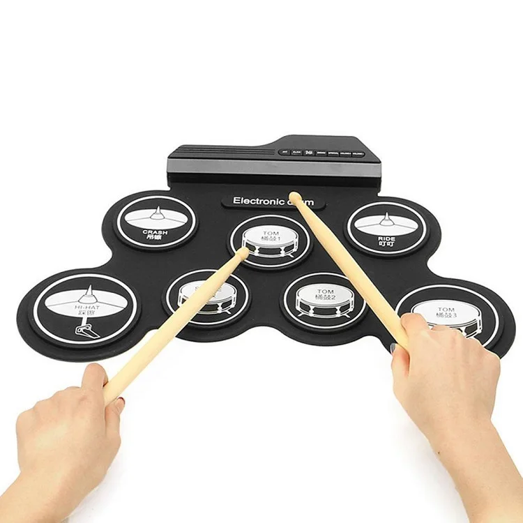 Hand-rolled USB electronic portable drum set practice folding silicone electric drum jazz drum pad