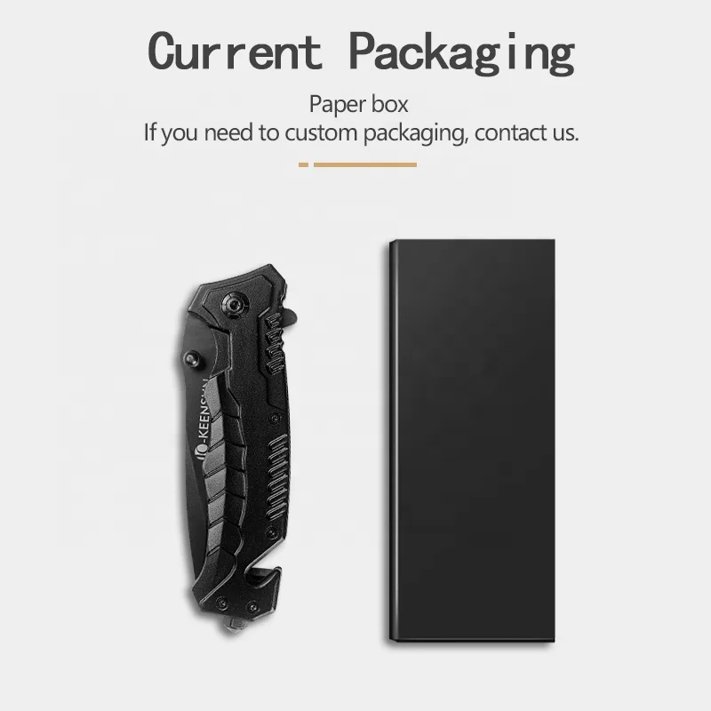Low price stainless steel switch black blade folding with pocket clip hunting tactical knife for camping