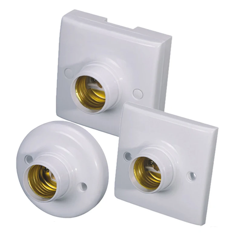Surface Mounted Wall E27 Screw Socket Lamp Holder Ceiling High Temperature Resistance 86 Type Screw Socket Lamp