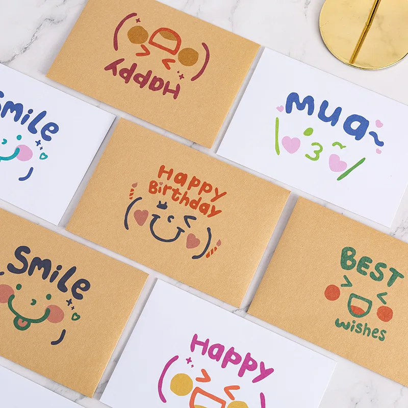 
Happy Birthday Simple Romantic Cute Cartoon Envelope Stationery Set 