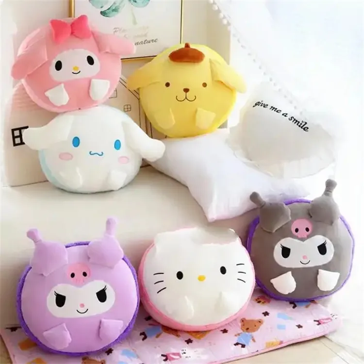 Jm KT My Melody Pompompurin Cinnamoroll  Anime Plush Toys Pillow Office Kawaii Room Decor Cute Gift 40cm