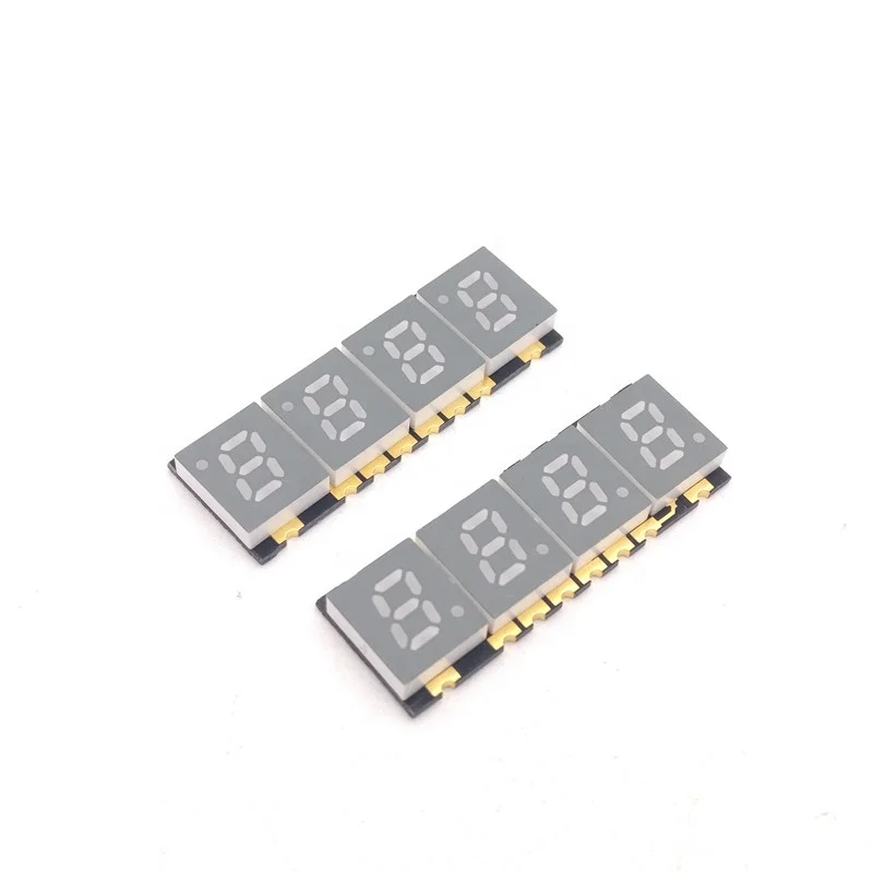 Jstronic White color 4 digits seven segment 0.2 inch 4 digit smd 7 segment led display