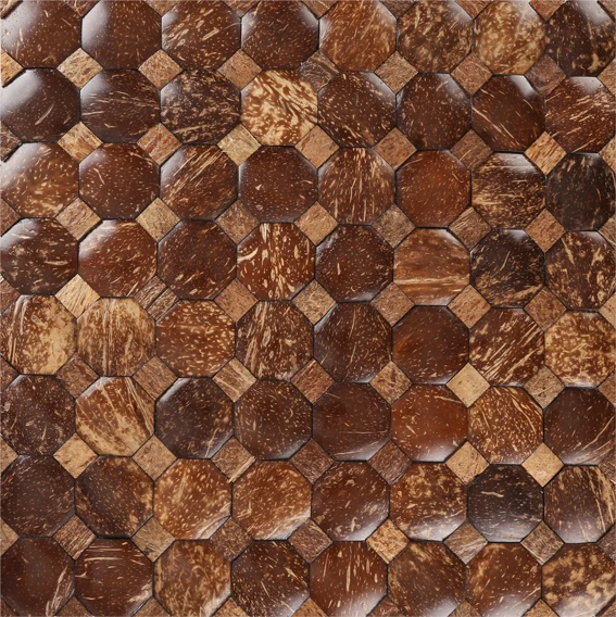 COCO-ECO бренд натуральный кроличий мех лисы скорлупы кокосового ореха мозаика для ресторана/cpimex высокое качество панель/панель искусства
