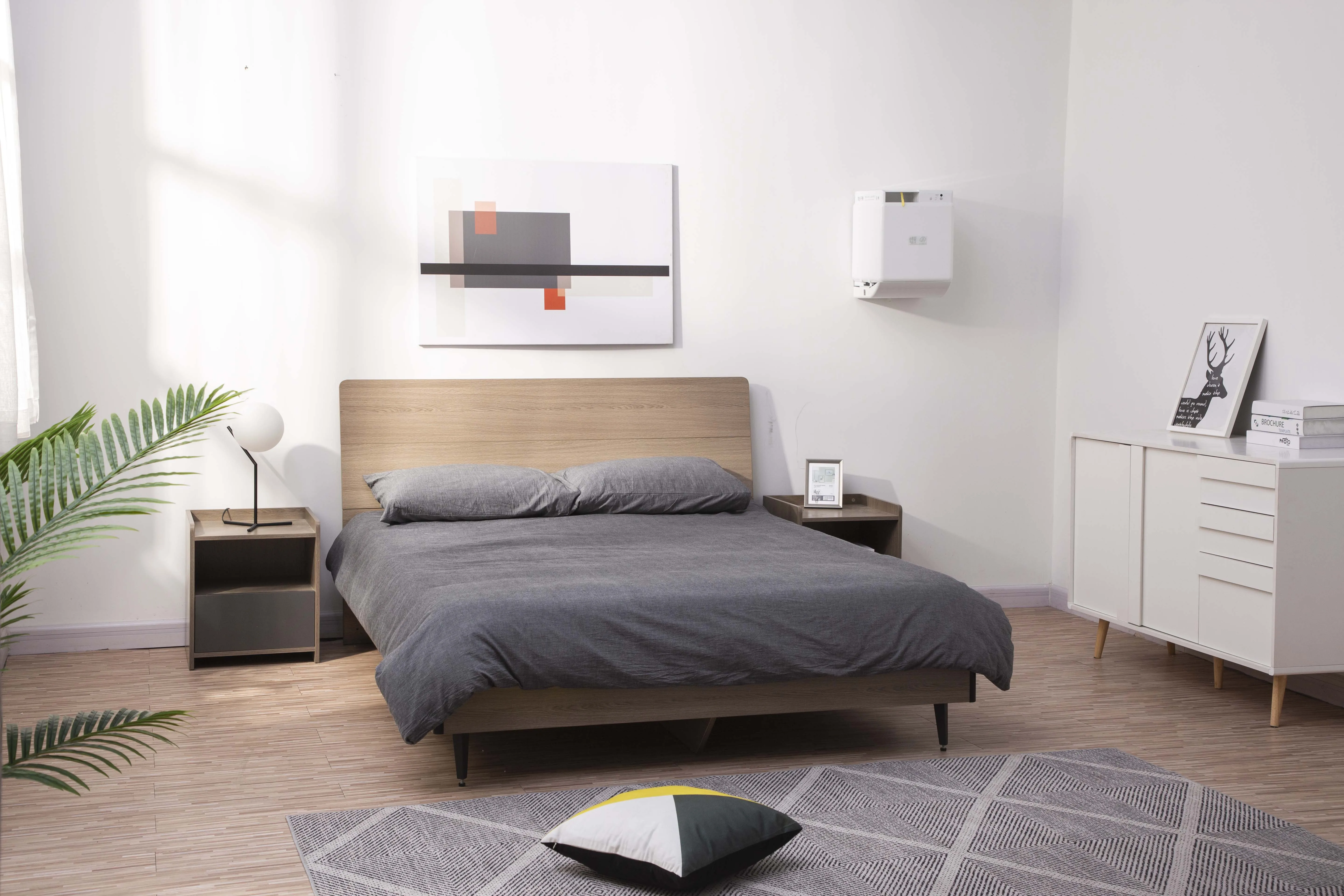 BROAD Good Quality wall-mounted ventilation unit app control dust-free remove odor smoke electric radiator