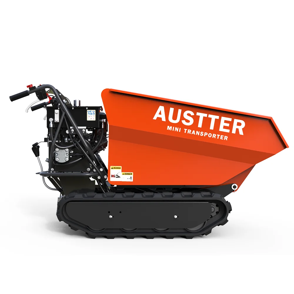 
TUV Rheinland CE(MD/EMC/NOISE) Approved 500kg Loading Capacity Gasoline Engine Powered All-Terrain Utility Mini Track Dumper 
