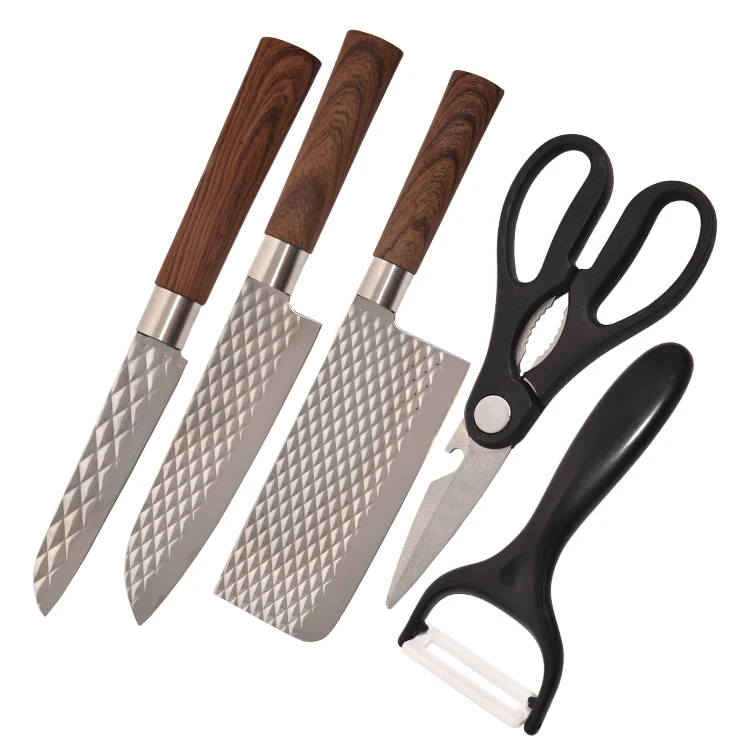 5pcs Kitchen Accessories Luxury Kitchen Knifes Set Stainless Stainless Kitchen Knives Sets Colorful Knife Set