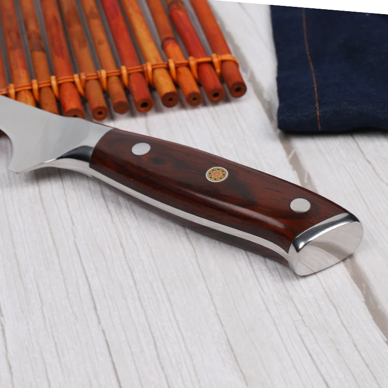 6/8 inch Fish Fillet Knife Forged Japanese 420J2 High Carbon Stainless Steel Sandalwood Handle Boning Knife