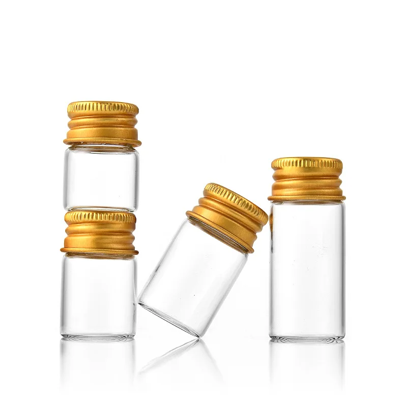 New Innovations Gold Lid Transparent Sealed Moisture-proof Dispensed Bottle Glass bottle