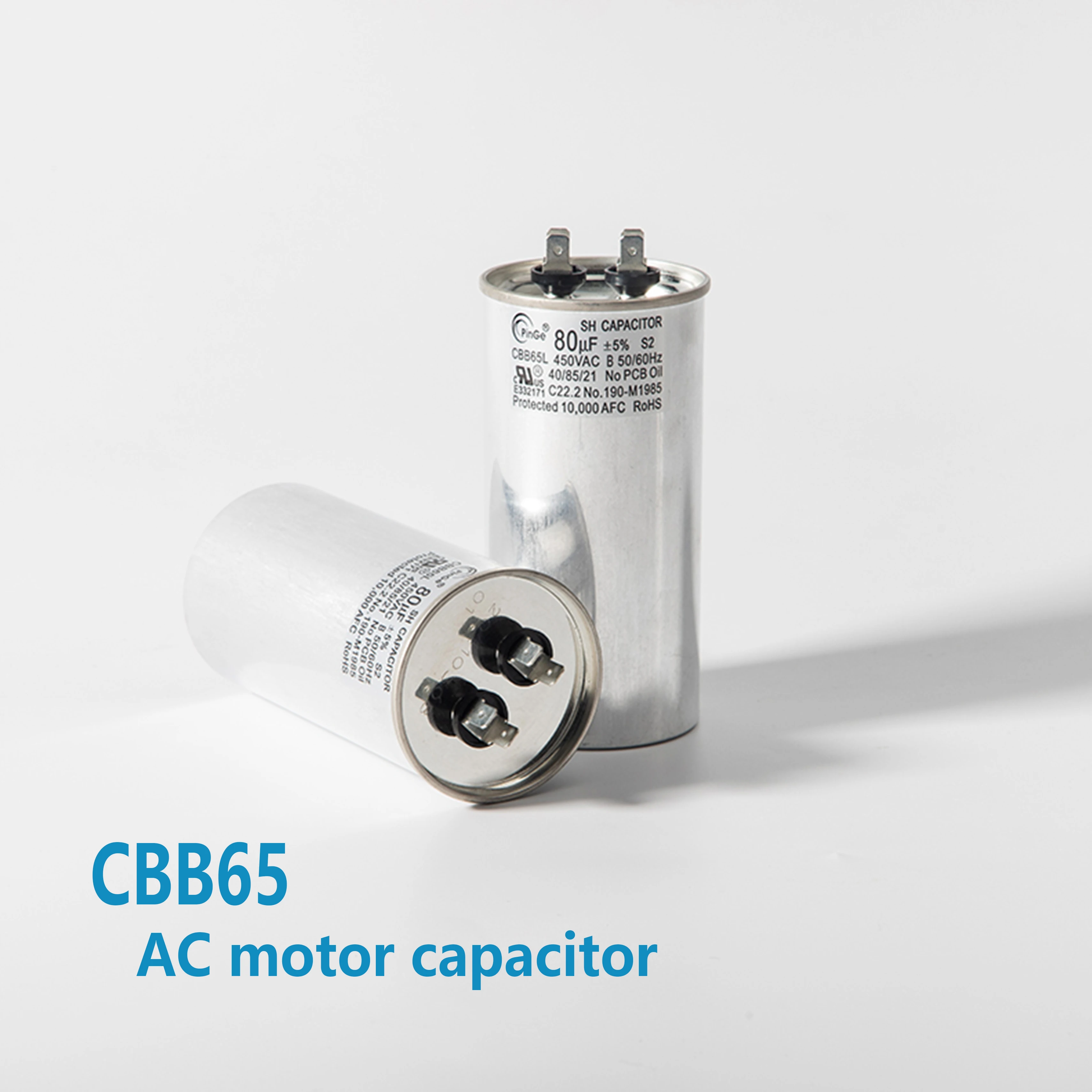 Universal Capacitors CBB65 AC Motor Start&Running SH Dual Core film capacitor