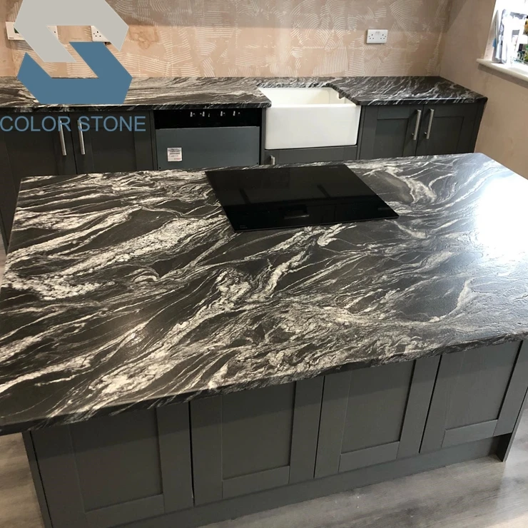 Natural Black Granite White Veins Polished Black Beauty Quartzite Slabs and Tiles