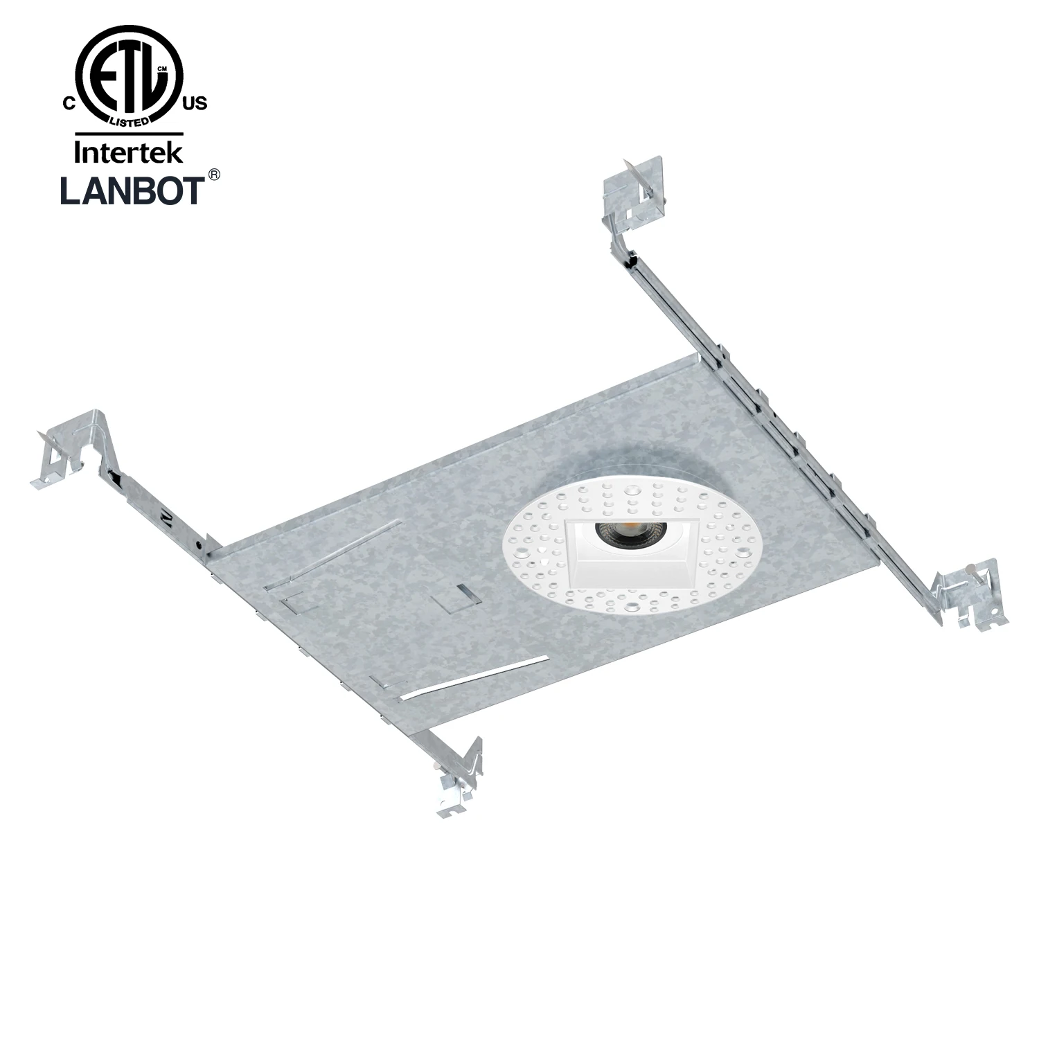 ETL High-End 3 Inch Trimless Plaster Downlight, 347v, IC Rated, Airtight Recessed With Junction Box for USA and Canada Market