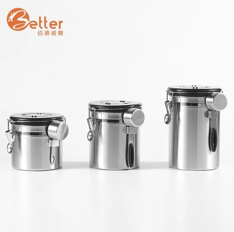 Best Selling Product New Stainless Steel Airtight Container Coffee With Valve