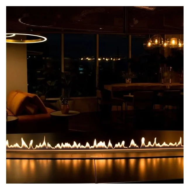 Freestanding Ethanol Burner Automatic Ethanol wifi Control Fireplace Mantel indoor Burning Fireplace