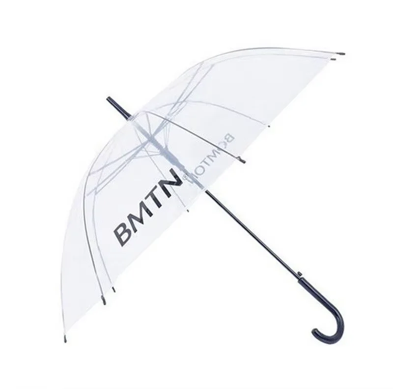 Promotional gift custom logo clear garden outdoor transparent automatic umbrella dryer for the rain wholesale