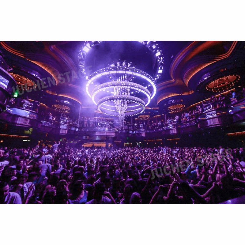 JUCHEN indoor Outdoor LED Stage Lighting Dj Disco Bar Event circle LIFT Lights Truss For Night Club