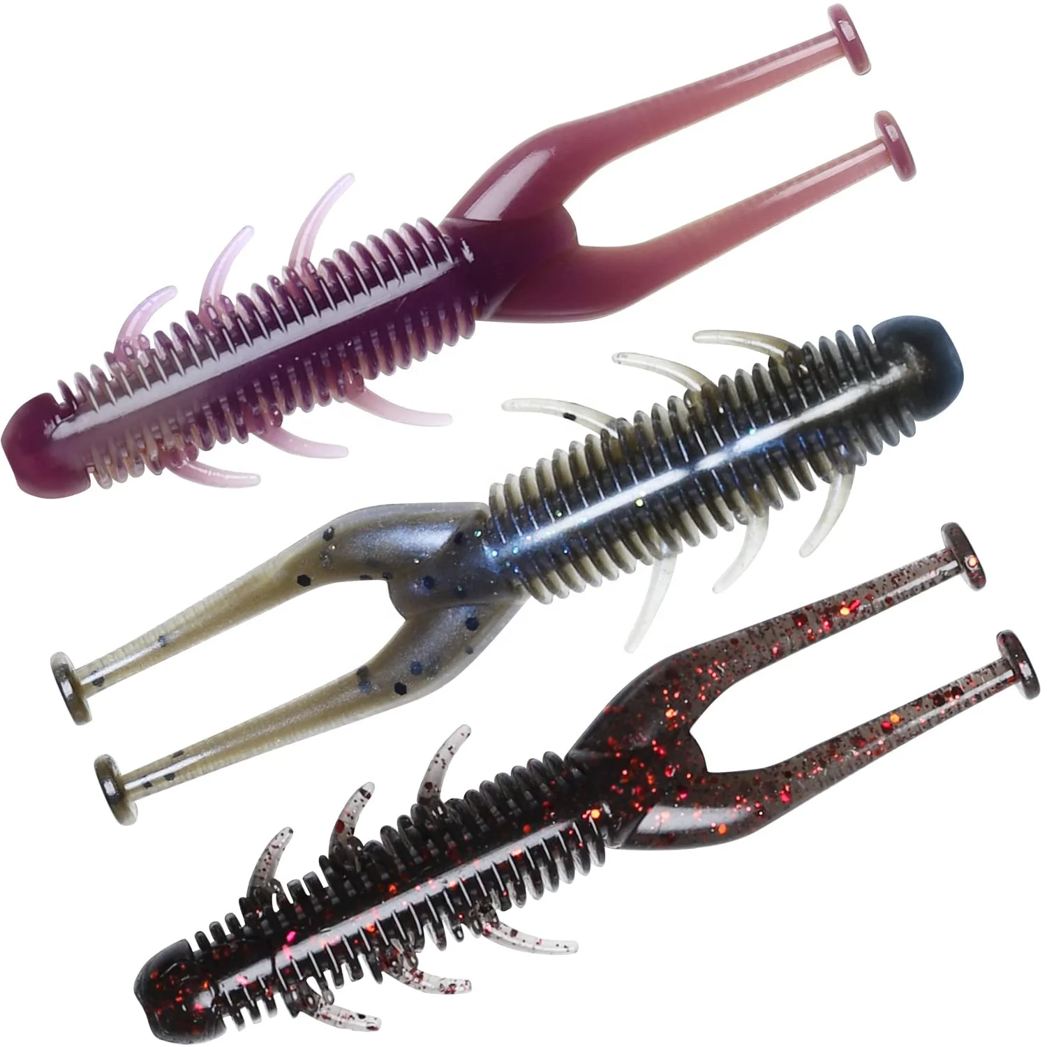 Truscend Gotour Amazon Best Seller pike carp pre rigged jig head soft paddle tail plastic artificial fishing lures for trout