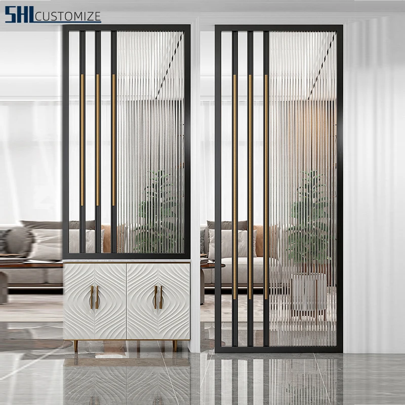 Customized Decor Screens Room Divider Laser Cut Partition Screen Metal New Year Contemporary Hanging glass partition decoration