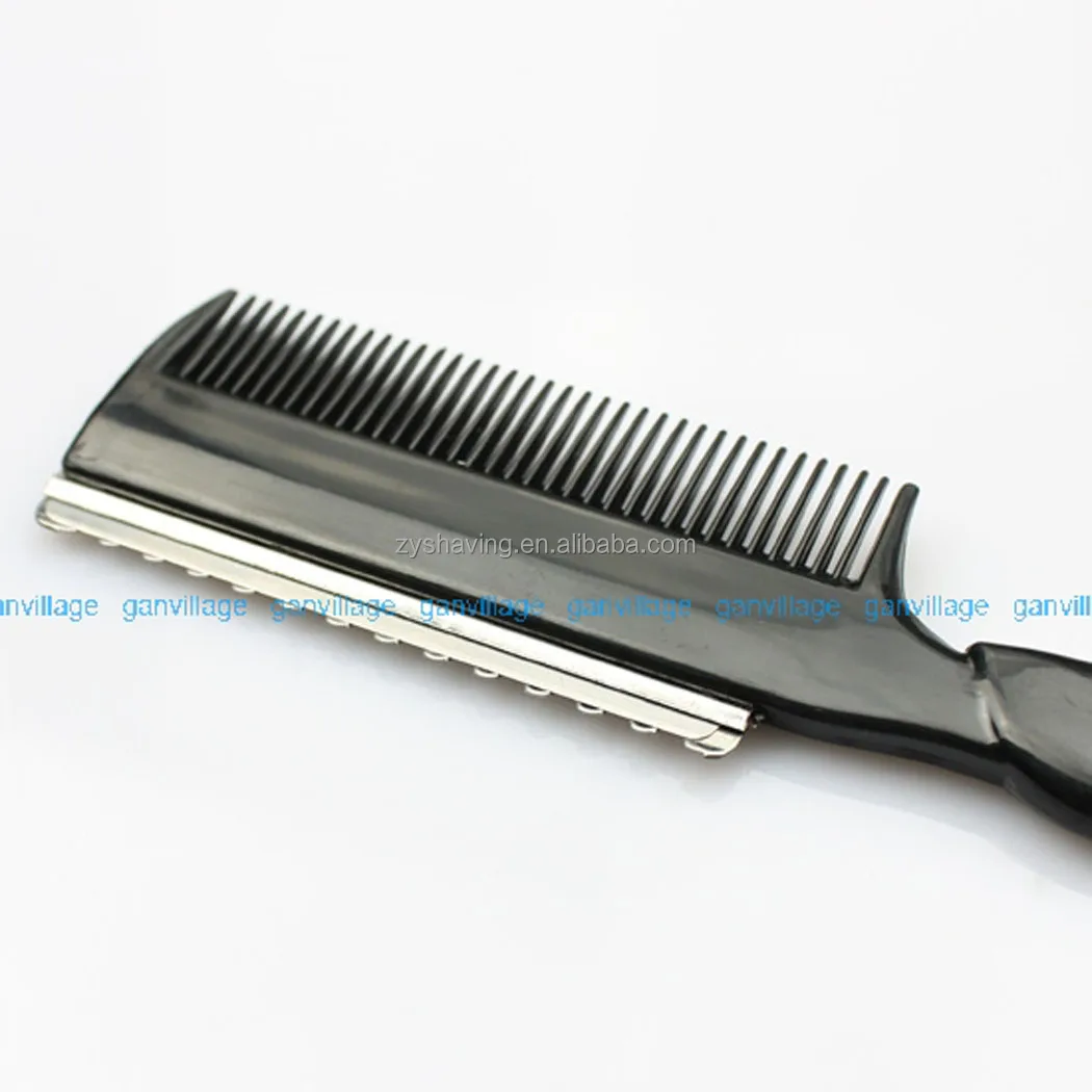 Razor Comb with 1 Pieces Razors, Hair Cutter Comb Cutting Scissors,Hair Thinning Comb Slim Haircuts Cutting Tool