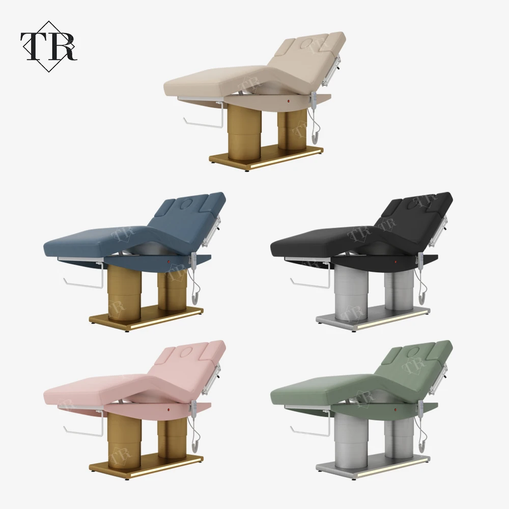 Turri Electric 4 Motor Foldable Massage Facial Folding Lash Spa Chair Recliner Adjustable Cosmetic Bed Cama De Masajes Electrica
