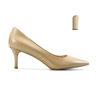 Removable heel and buckle genuine leather high heel shoes,45mm,60mm,80mm height pumps genuine leather shoes women