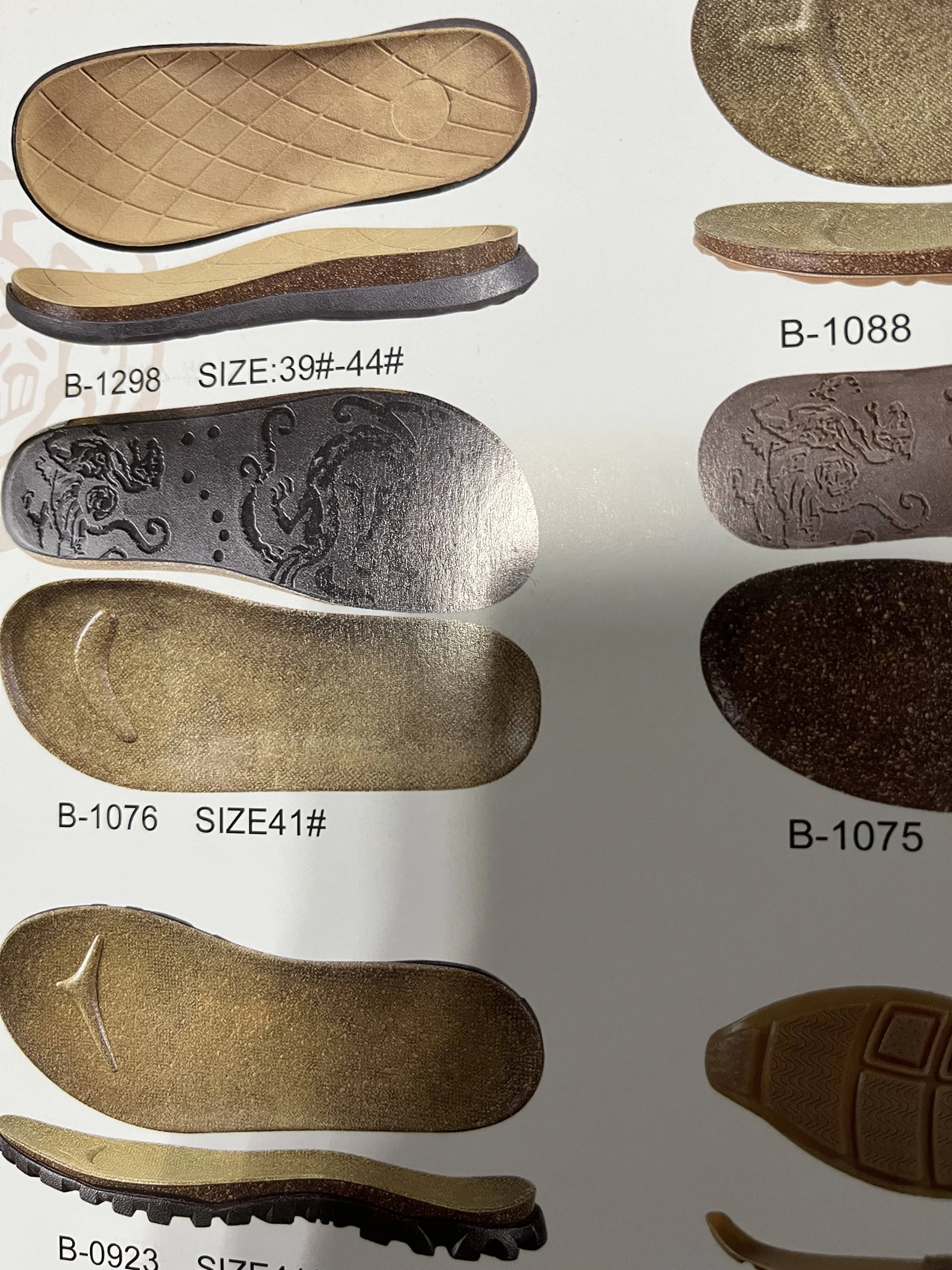 Customization cork sole