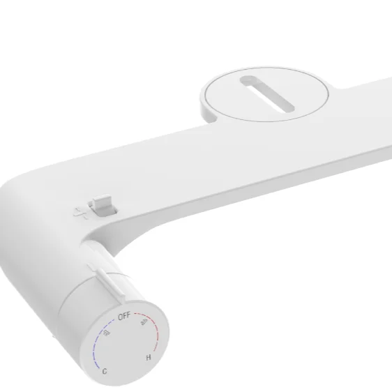 White Fresh Water Sprayer Bidet System For Toilet,Self-cleaning Hot and Cold Water One Nozzle Adjustable Water Pressure Easy Ins