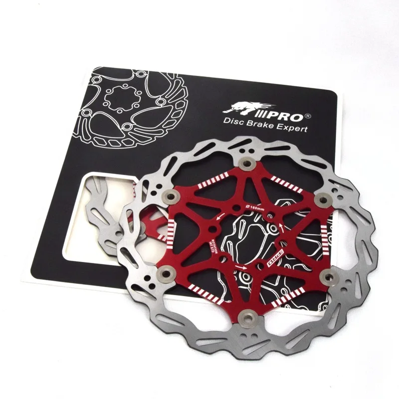 Mountain Bike Bicycle Floating Disc Bicycle Brake Disc Bracket Material Is Steel and Aluminum Alloy Size 160/180/203mm OEM 1.8mm