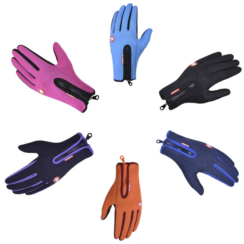 Уличные спортивные перчатки, теплые флисовые ветрозащитные сенсорные спортивные перчатки для сенсорных экранов, высококачественные водонепроницаемые тканевые велосипедные перчатки