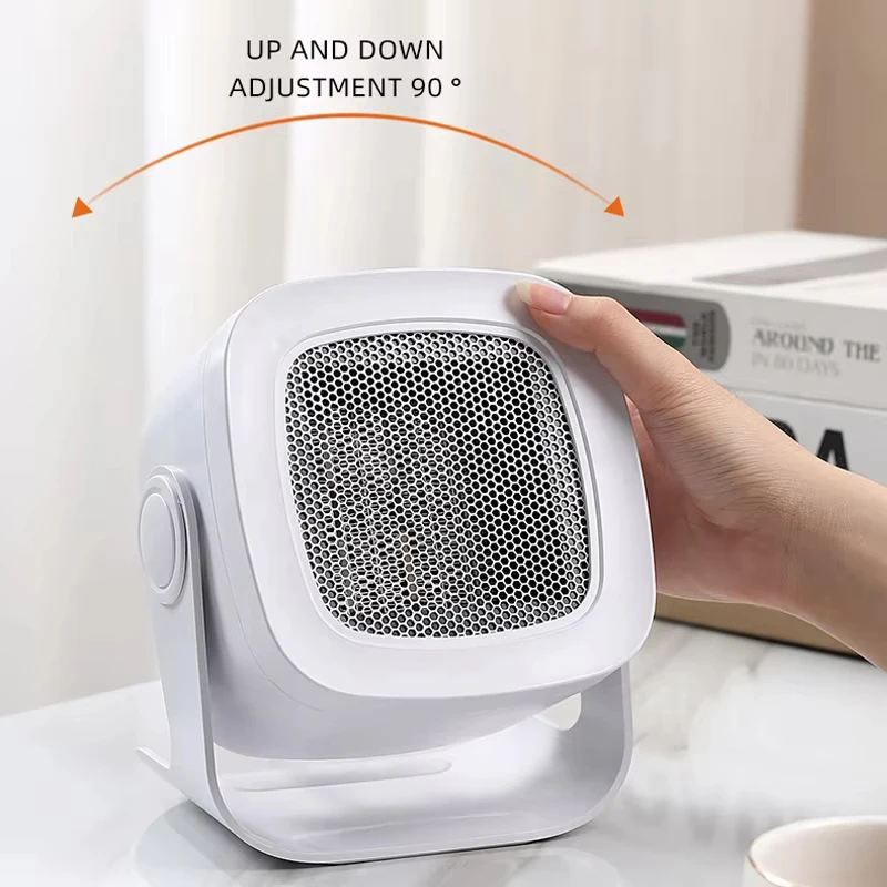 Mini Portable Desktop Personal Adjustable Angle Fast Heating PTC Ceramic Space Air Hot Smart Home Heater For Winter Warm Bedroom