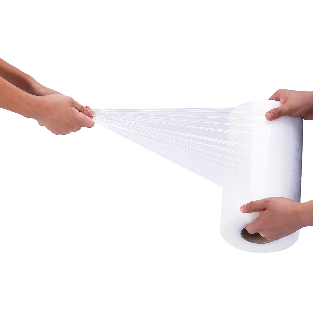 
High Quality Custom Pallet Stretch Wrap Cast Pe Stretch Film For Carton Packaging Shrink Moisture Proof Hand plastic film 