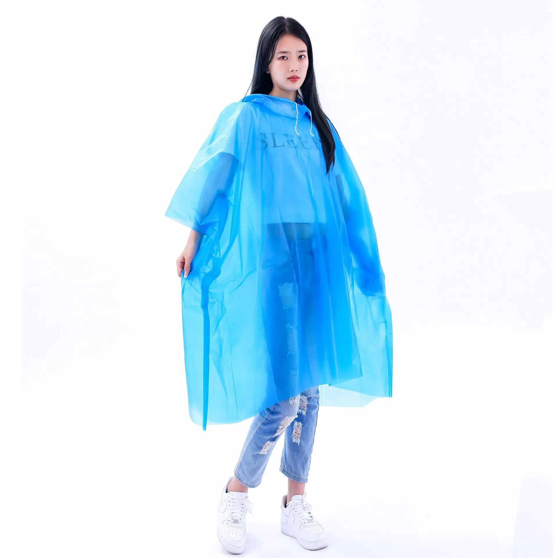 Factory supply Adult Disposable rain gear Hiking Thick raincoat men and women customizable poncho