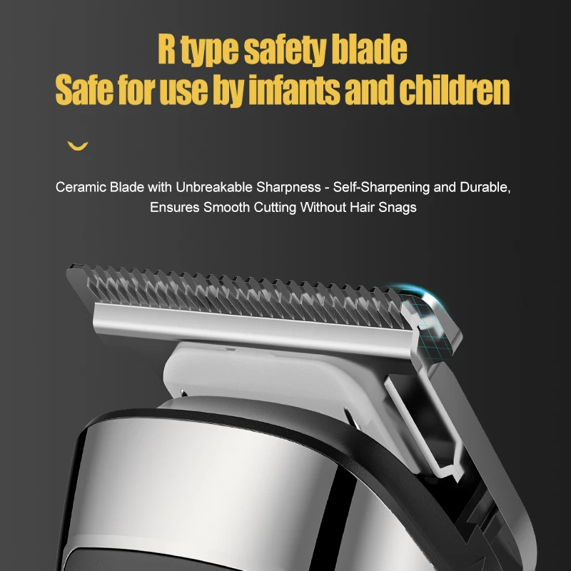 Resuxi LK-889 Professional Waterproof Hair Clipper Men Rechargeable Cordless Electric Razor 6 In 1 multifunctional hair trimmer