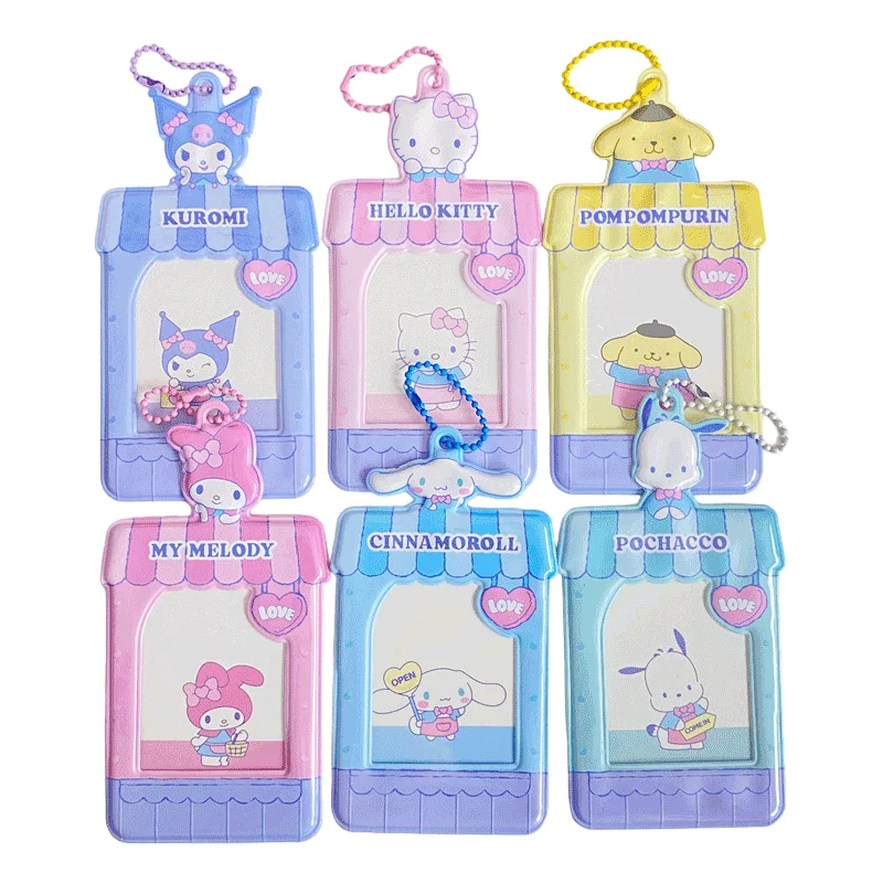 Wholesale Anime Card Cover KT Cat Keychain Card Holder Idol Star Photo Cards Case Pendant Accessory