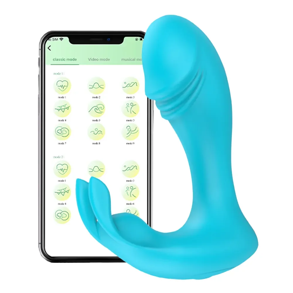 New Design APP Vibrator Adult Product Manufacturer Full Silicone Mobile Wireless Control Wearable Dildo Sex Toys For Couples