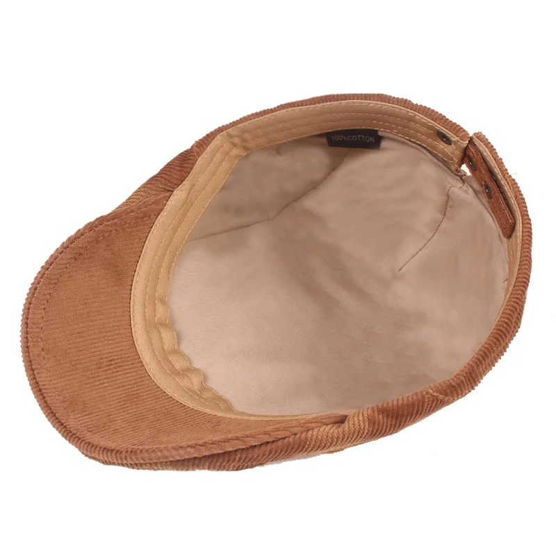 Wholesale Unisex Corduroy Ivy Cap Vintage Velvet Beret Hat Mens