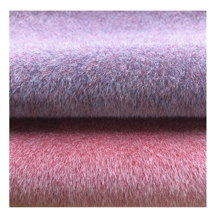 Functional 100%polyester short fur  fabric and knitted technical flocking  upholsterd fabric for winter clothing