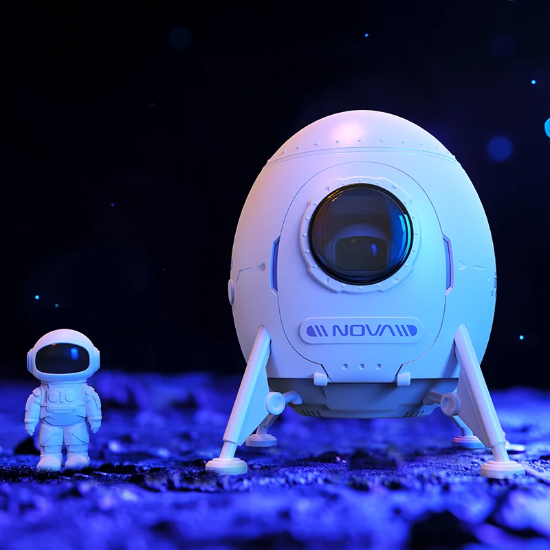 Astronaut Night Light USB Type-C Plug-in Gaming Rooms Light White  Ambient Lighting Astronaut Space Capsule For Kids Gifts