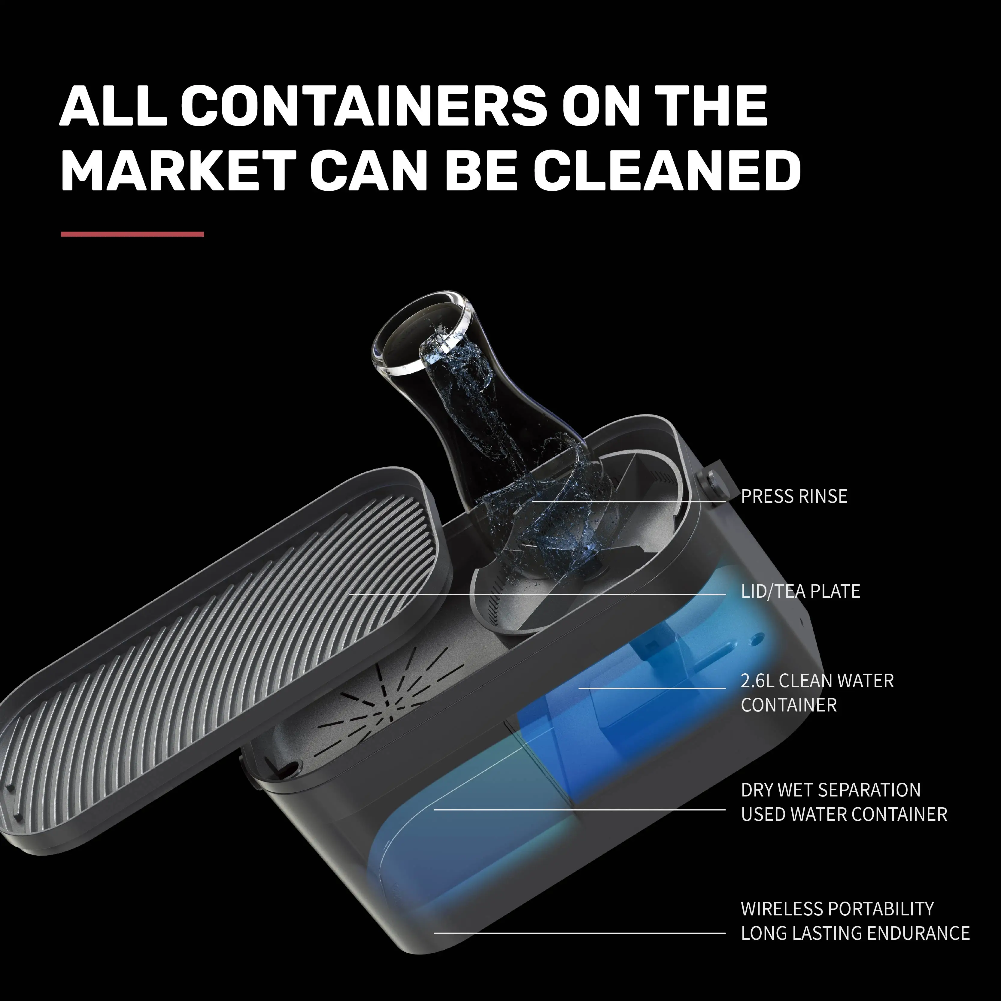 Новый дизайн, стеклянный кувшин, чашка, мойка, кувшин для молока, очистка стекла с держателем