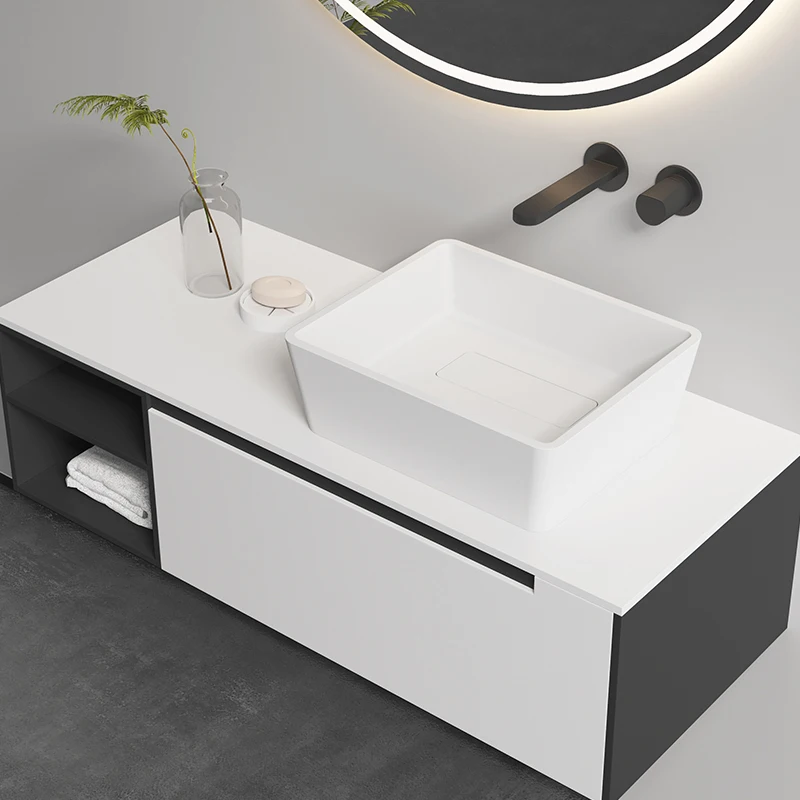 Customized Acrylic Above Counter Washing Basin Solid Surface Hand Washing Basin Artificial Stone Bathroom Sink