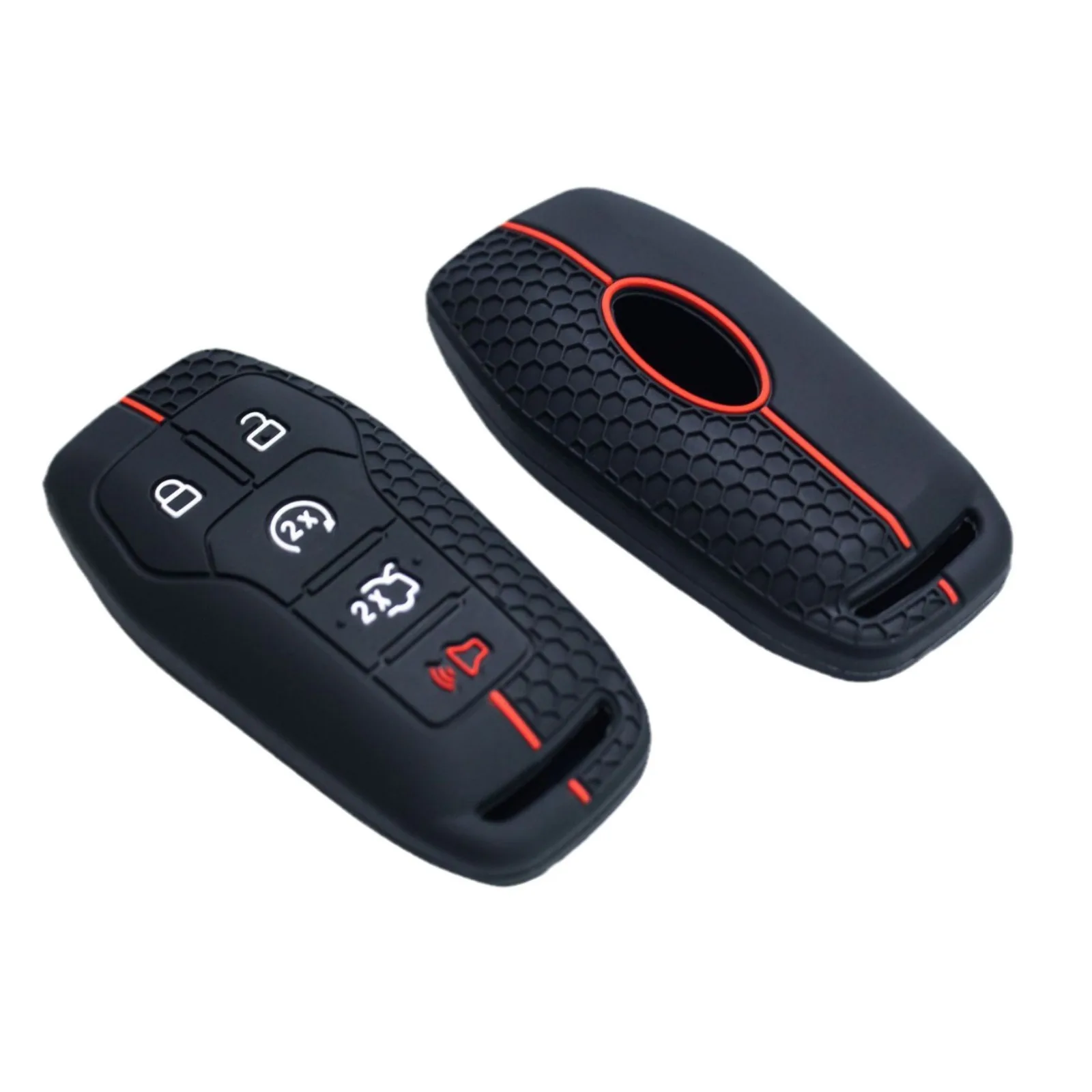 Recommend Car Key Case Fashion Grip Protective Silicone Smart 5 Buttons Car Key Cover Case for Ford Focus