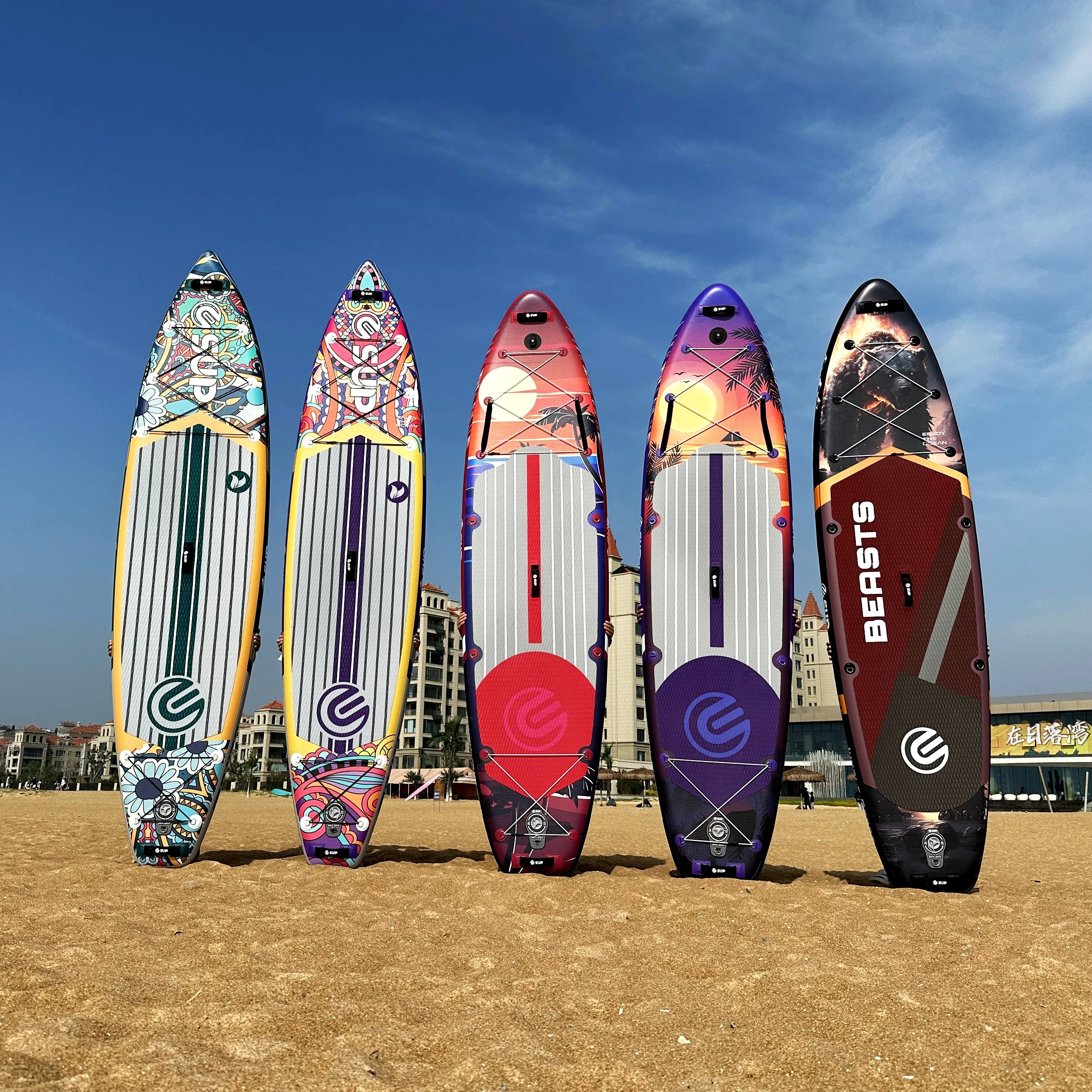 E SUP Russia  warehouse Moscow warehouse  Easy carry Customized  Stand Up Inflatable Paddle Board For All Skill Levels