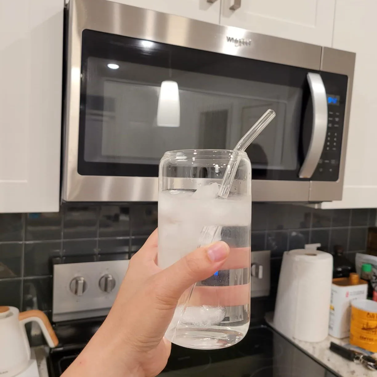 USA Warehouse 12oz 16oz DIY blank sublimation Can Shaped Beer Glass Cups with bamboo lid and straw beer can glass for iced coke