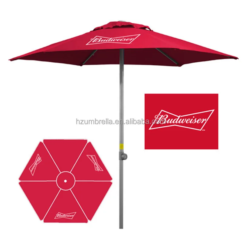 2m X 2m Customized Beer Promotional Patio Umbrella Garden Umbrella Parasol