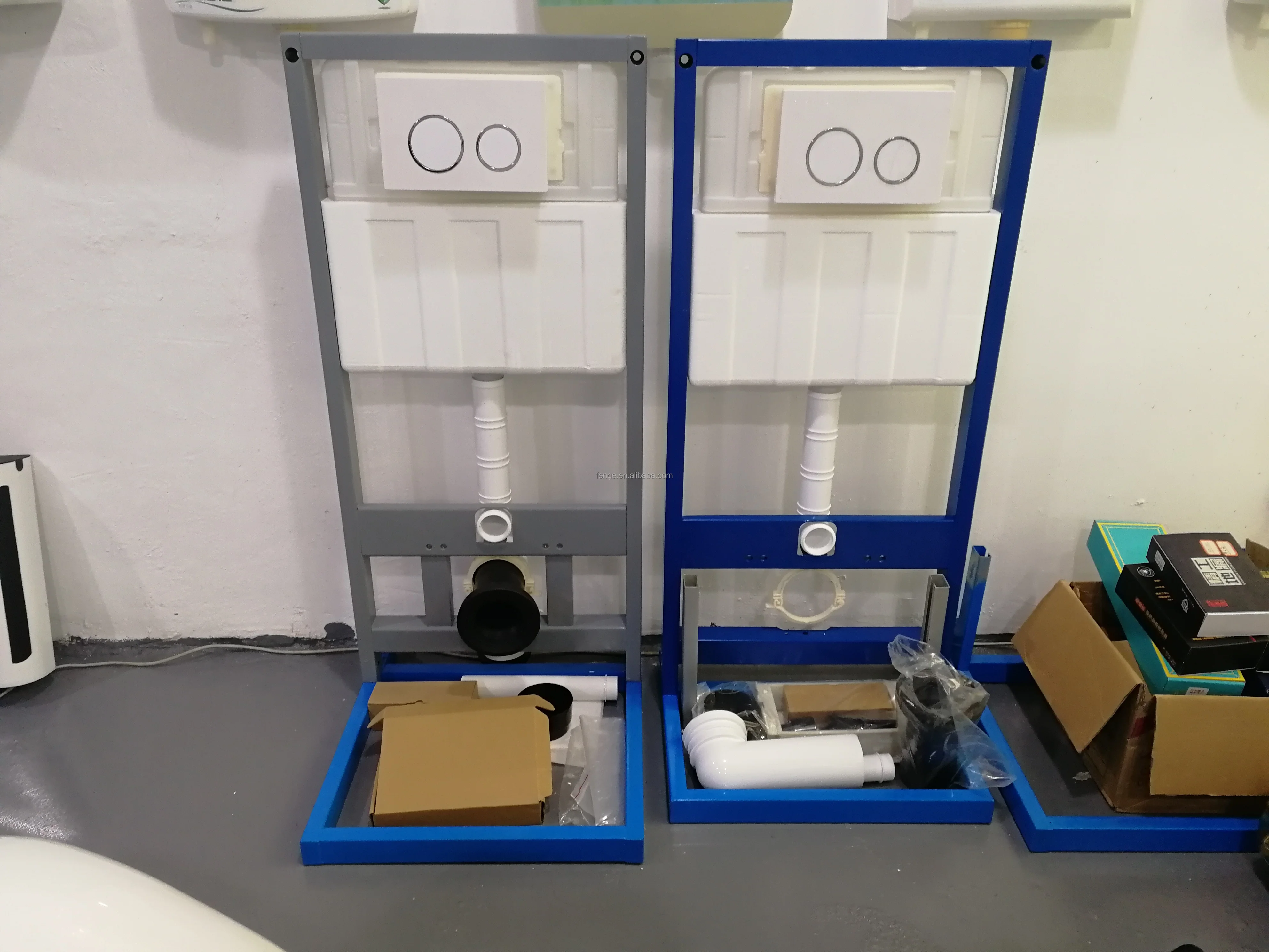 Toilet Wall Hung Slim Dual Flush Cistern Conceal Tank Flush Fittings Concealed Cistern