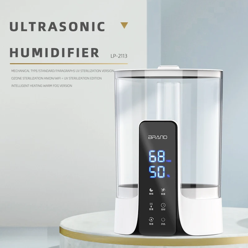 Top Filling Portable Nebulizer Knob Control 6L Capacity Ultrasonic Air Humidifier