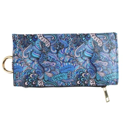 Colorful Bracelet Bag Leather Rainbow Flower Pattern Wallet for women
