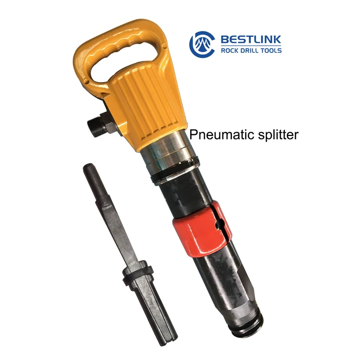 Air hammer rock splitter wedges for pneumatic