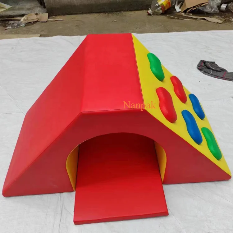 Low price rainbow foam soft play equipment climbing blocks rental event birthday soft play kids sensory equipment soft play set